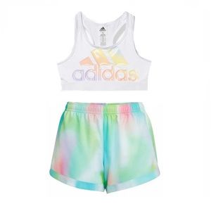 Girl’s Adidas sports bra and shorts set